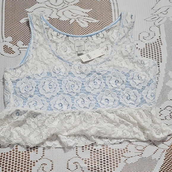 Anthropologie Tops - NWT Anthropologie White Lace Tank Top